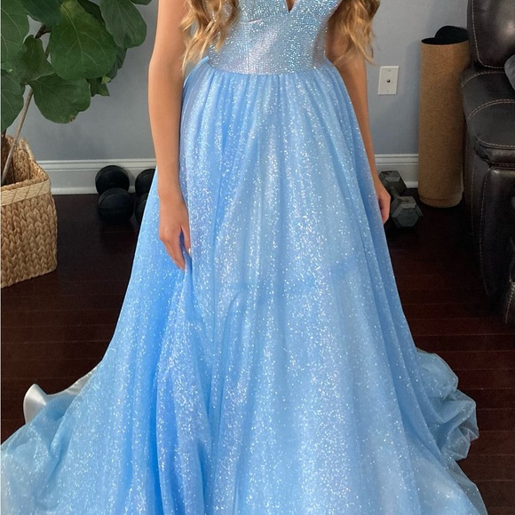 Sherri Hill Blue Prom/ Pageant Dress - Picture 2 of 3